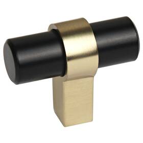 Design House 044321188306 Emery Cabinet Knobs 5-pack Modern Kitchen Handles Matte Black And Satin Go