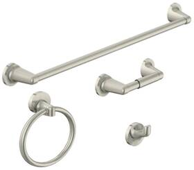 188680 Design House Alta Bay Bathroom Accessory Set - Nickel