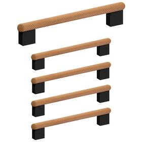 189464-gdb Design House 5pk Porter Cabinet Drawer Pulls 3.75in Ctc Satin Gold Matte Black