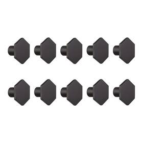 206599-blk Design House Solid Hexagon Cabinet Knob Matte Black 10-pack