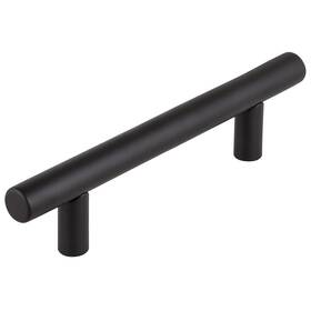 207589 Design House Solid Cabinet Pull 3-3/4-in 96 Mm In Matte Black 5-pack
