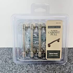 488-0054 Designers Image Cabinet Pull 3 Center To Nickel Finish 10 Pack