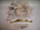 Bp874-074 Door Colored Brass Satin Handles 10 Cabinet Amerock Lot