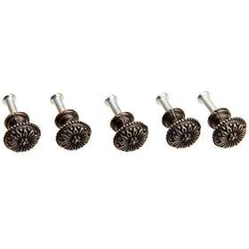 Dophee 711081910545 5pcs 0.67x 0.59 Antique Brass Round Jewelry Box Pull Handle 5 Pieces Small