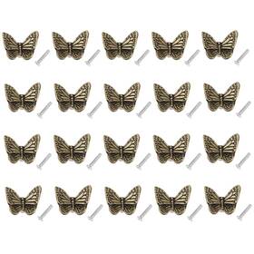 Sz070280014639rk-1-u20 Dophee 20pcs Butterfly Drawer Knobs Single Hole Decorative Cabinet Handles Pulls Fo