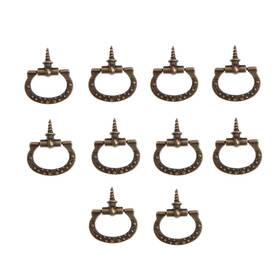 Dophee Sz070280018361rk-1-u2 10pcs Mini Cabinet Pulls 24x27mm/0.94 Inch X1.06 Antique Bronze
