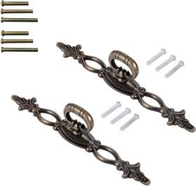 Sz070280020111rk-u2 Dophee 2pcs Vintage Style Pulls Handles Antique Bronze Hollow Decor Cabinet Kno