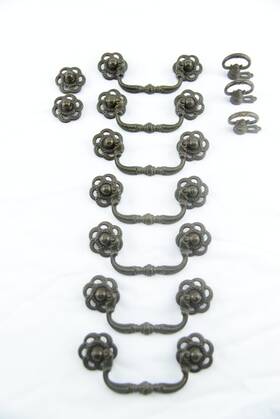 6806k Drexel Keeler Brass Co Kbc Antique Finish 3 Inch Center Drop Bail Pull Handles