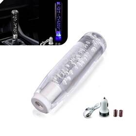Dyefgspd699ty-15cm Dyeknee Car Shifter Knob Cool Colorful Led Luminous Crystal Bubble Gear 5.9 Inch E