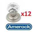 E5247csg Nickel 12 " 4 Satin Knob Lot Crystal 1-1 Acrylic Amerock