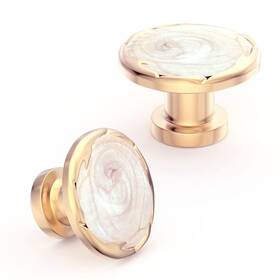 Ecrew 698775386025 10 Pieces Cabinet Round Knob Drawer Kitchen Pulls Cupboard Door Handle 1.18 Inch