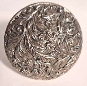 8369 Edgar Berebi 1-3/4 Inch Glendale Cabinet Knob Antique Nickel Accent