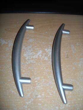 409223-ms Elements 5 Inch Curved Arch Bow Cabinet Pull Satin Chrome Drawer Handle Set Of 2 #409223-ms
