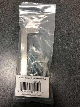 625-96sn Elements Stanton 3-3/4 Inch Center To Modern Square Cabinet Handle - Satin Ni