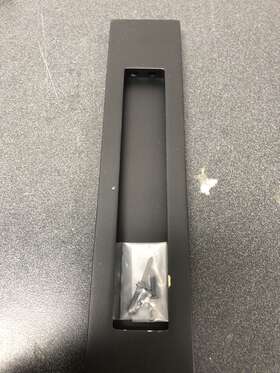 220310us19 Emtek 10 Inch Tall Rectangular Flush Door Pull - Black
