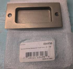220404twb Emtek Sandcast Rustic 102mm Modern 4 Inch Rectangle Flush Pull Tumbled White Bronze 220404twb Emtek Sandcast Rustic 102mm Modern 4 Inch Rectangle Flush Pull Tumbled White Bronze