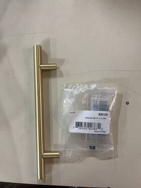 86361us4 Emtek 738505007872 5 Inch Center Bar Cabinet Pull Satin Brass
