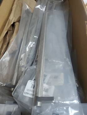 84058.recus15.knus15 Emtek 738505068743 Lot Of 11 Knurled Cabinet Pull Polished Nickel