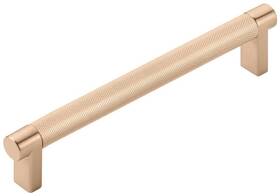 84055.rec.kn Emtek 840392544771 Knurled 6 Inch Center To Bar Cabinet Pull - Satin Copper /