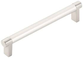 84055.recus15.smus15 Emtek 84055.rec.sm Smooth 6 Inch Center To Bar Cabinet Pull - Satin Nickel /
