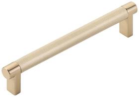 84055.recus4.knus4 Emtek 84055.rec.kn Knurled 6 Inch Center To Bar Cabinet Pull - Satin Brass /