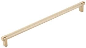 84058.recus4.knus4 Emtek 84058.rec.kn Knurled 12 Inch Center To Bar Cabinet Pull - Satin Brass /