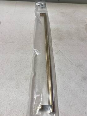 84062.recus4.knus4 Emtek 18 Inch Knurled Bar Pull Rectangular Stem Satin Brass