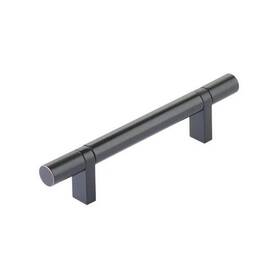 Emtek 84153.rcbus10b.smus10b Select Cabinet Pull 4 Inch C-c Rect. Bar Stem Smooth Oil Rubbed Bronze
