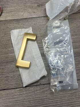 86161us4 Emtek Trail 3 Inch Center To Handle Cabinet Pull - Satin Brass