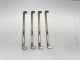 86166us14 Emtek 12 Inch Centers Trail Pulls In Polished Nickel 4-pack Solid Brass No Screws