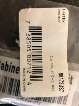 86173us7 Emtek American Classic 4 Inch Center To Cup Cabinet Pull