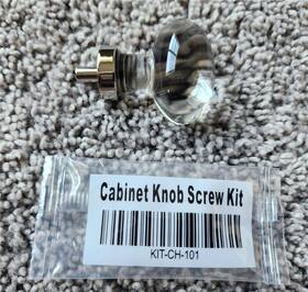 86402us14 Emtek Hampton Glass 1-3/4 Inch Wardrobe Knob