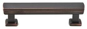 86423us10b Emtek 86423 Art Deco 4 Inch Center To Bar Cabinet Pull - Bronze