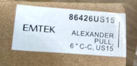 86426us15 Emtek Lot Of 11 6 Inch Designer Handle Cabinet Pull - Satin Nickel
