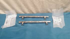 86430us15 Emtek Set Of 2 Tribeca 6 Inch Bar Cabinet Pull In Satin Nickel Finish