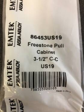 86453us19 Emtek Freestone 3.5 Inch Center Bar Pull Urban Modern Collection