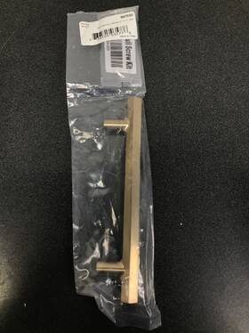 86679us4 Emtek Mod Hex 5 Inch C-c Bar Cabinet Pull Satin Brass