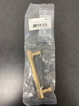 86686us4 Emtek Jasper Satin Brass 3.5 Inch Bar Cabinet Pull - Industrial Modern