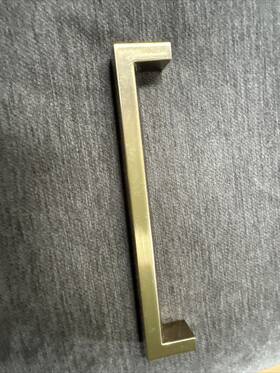 86718us4 Emtek Scuffed 86718 Brass Keaton 8 Inch Center To Handle Cabinet Pull