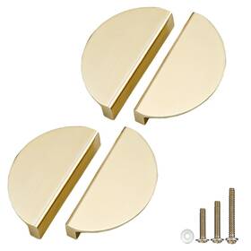 Bybs001 Esreake Half Moon Cabinet Pulls Handles 4 Pack 2.52 Inch Hole Spacing Semicircle