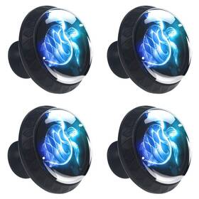 Evanlinism 493786840139 4 Pcs 35mm Blue Neon Sea Turtle Cabinet Knobs Round Crystal Glass Drawer Dres