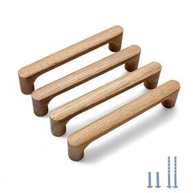 5365 Evionlin Burlywood Round 5 In 8 Pcs Wooden Drawer Pulls Handle For