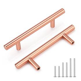 B0dyv226bx Ezrenova 20x Rose Gold Cabinet Handles Pulls Knobs 3 Inch 76mm Center Ss