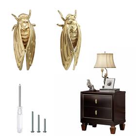 F Fugong Homeacc 753165433168 2pk Creative Animal Shape Brass Knobs For Kitchen Cabinets Cupboard Door Cicada