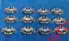 F0-3741-001 National Lock Kitchen Cabinet Knob Handles Lot Of 12 Brass Finish Vintage