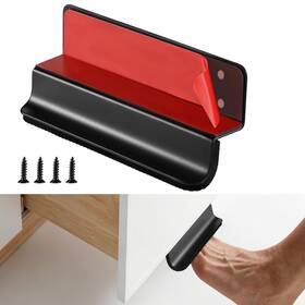 Fanpbow 717956588819 Under Cabinet Foot Pull Opener For Trash Drawer Touchless Black
