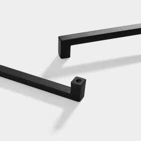 Fanruier 740069348339 10pcs Black Cabinet Handles 7.56 Inch Square Pulls For Kitchen Aluminum