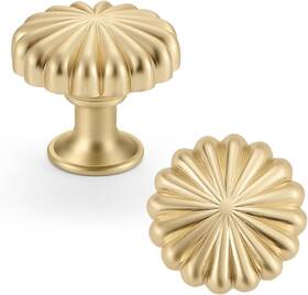 Fapual 704444950708 10 Pack Gold Cabinet Knobs For Kitchen Cabinets And Dresser Drawers Zinc Alloy
