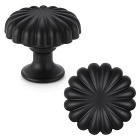 Fapual 704444950807 6 Pack Matte Black Cabinet Knobs For Kitchen Cabinets And