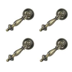 Js1212869 Farboat 4pcs Cabinet Tear Drop Pull Knobs Pendant Antique 2.6 Inch Bronze